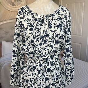 Floral Formal Long Sleeved Dress